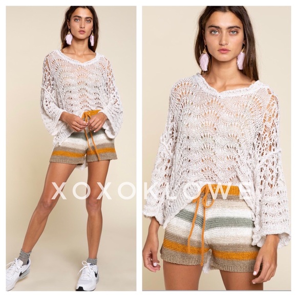 POL Olive Multi Striped Knit Shorts - Picture 7 of 16